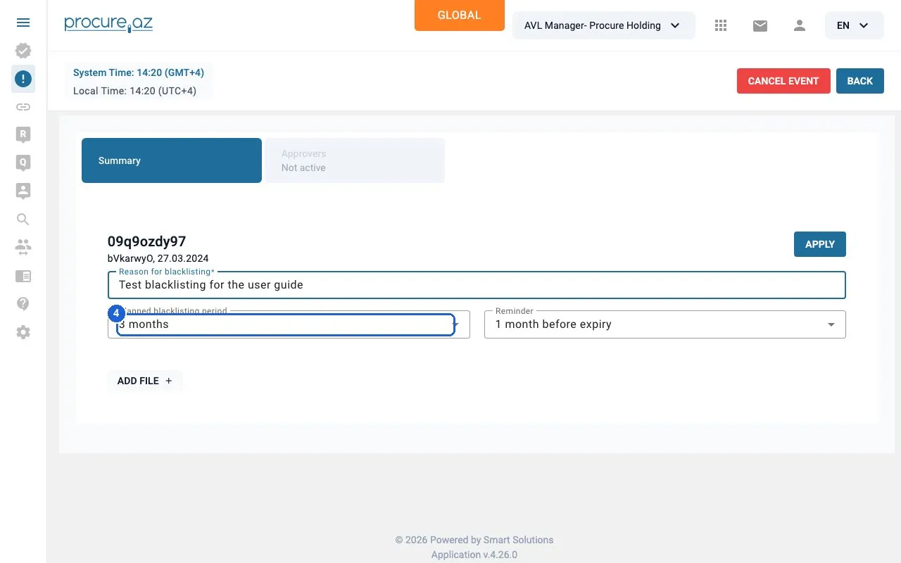 Step 4: Choose the planned period — click “3 months”.